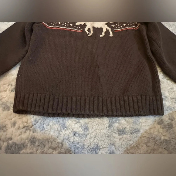 Sonoma Life + Style Baby Boy Moose Sweater Brown Pullover Size 18M - Picture 6 of 8